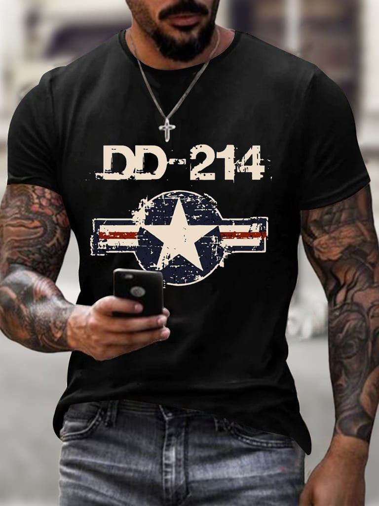 US DD214 Veteran T-Shirt DD 214 American's Official Man Card Shirt Gifts For Veterans
