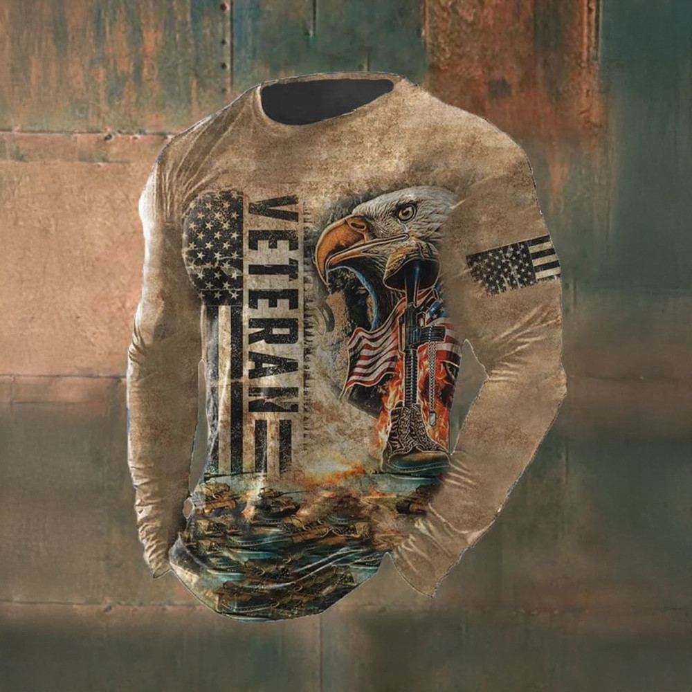 US Eagle Veteran Rash Guard Proud Honor Veteran Clothing Gifts For Dad