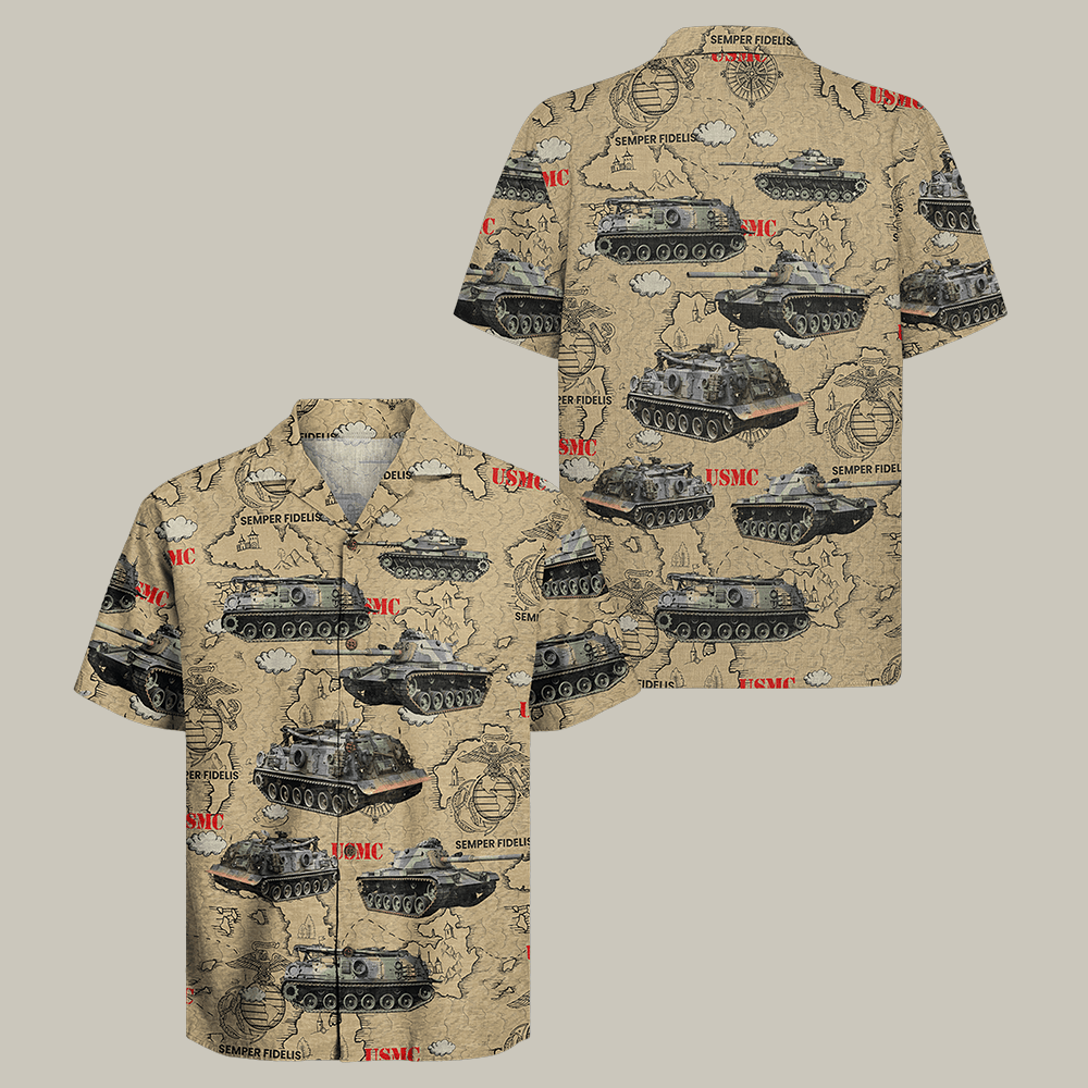 US Marine 250th Anniversary Hawaiian Shirt Marine Corps Clothes Best Vet Gift Ideas