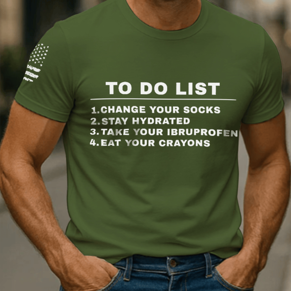 US Marine Corp Veteran T-Shirt To Do List Veteran Clothing Patriotic Gifts For Men