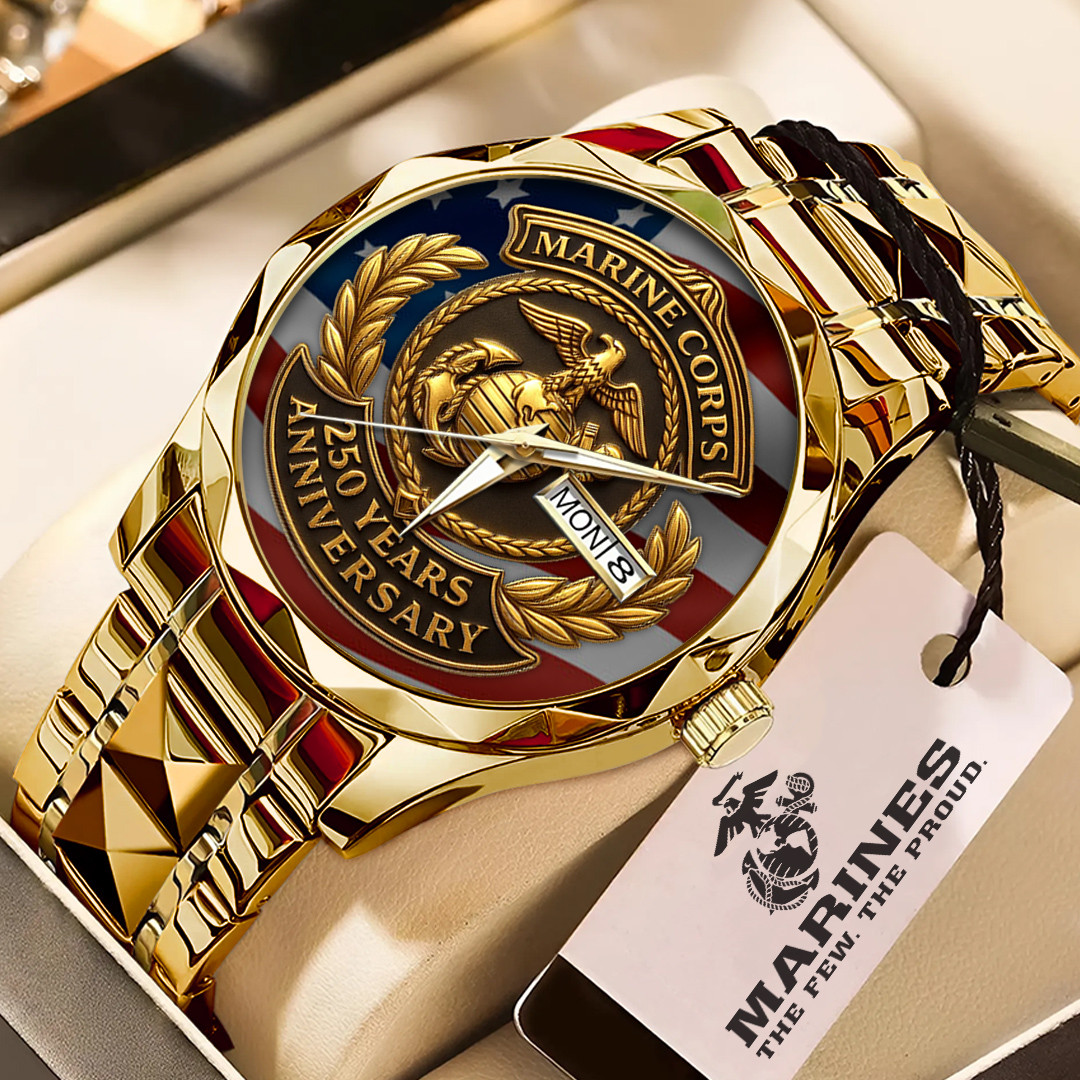 US Marine Corps 250 Years Anniversary Watch USMC Watch Xmas Gifts For Boyfriend