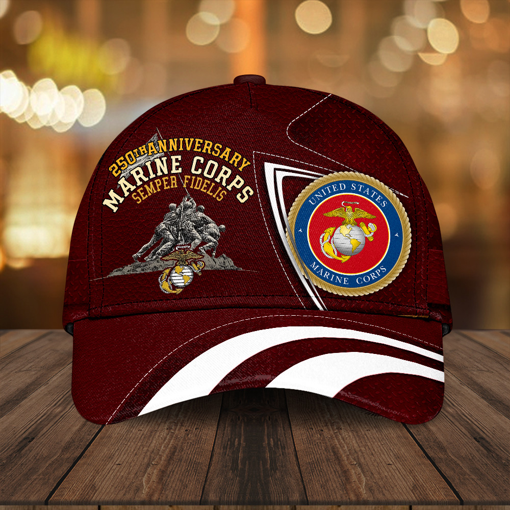 US Marine Corps 250 Years Classic Hat Semper Fidelis USMC Hat Gifts For Patriots