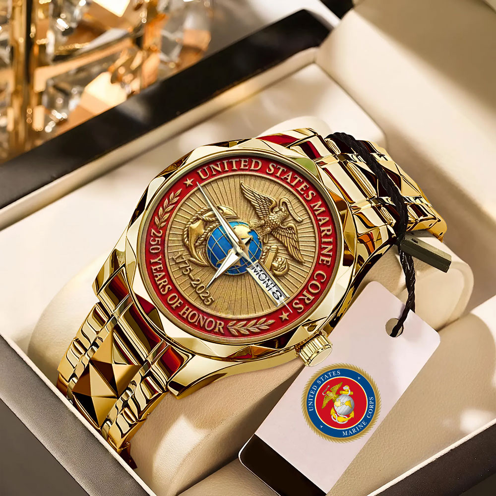 US Marine Corps 250 Years Of Honor Watch USMC Merch Christmas Gifts For Veterans
