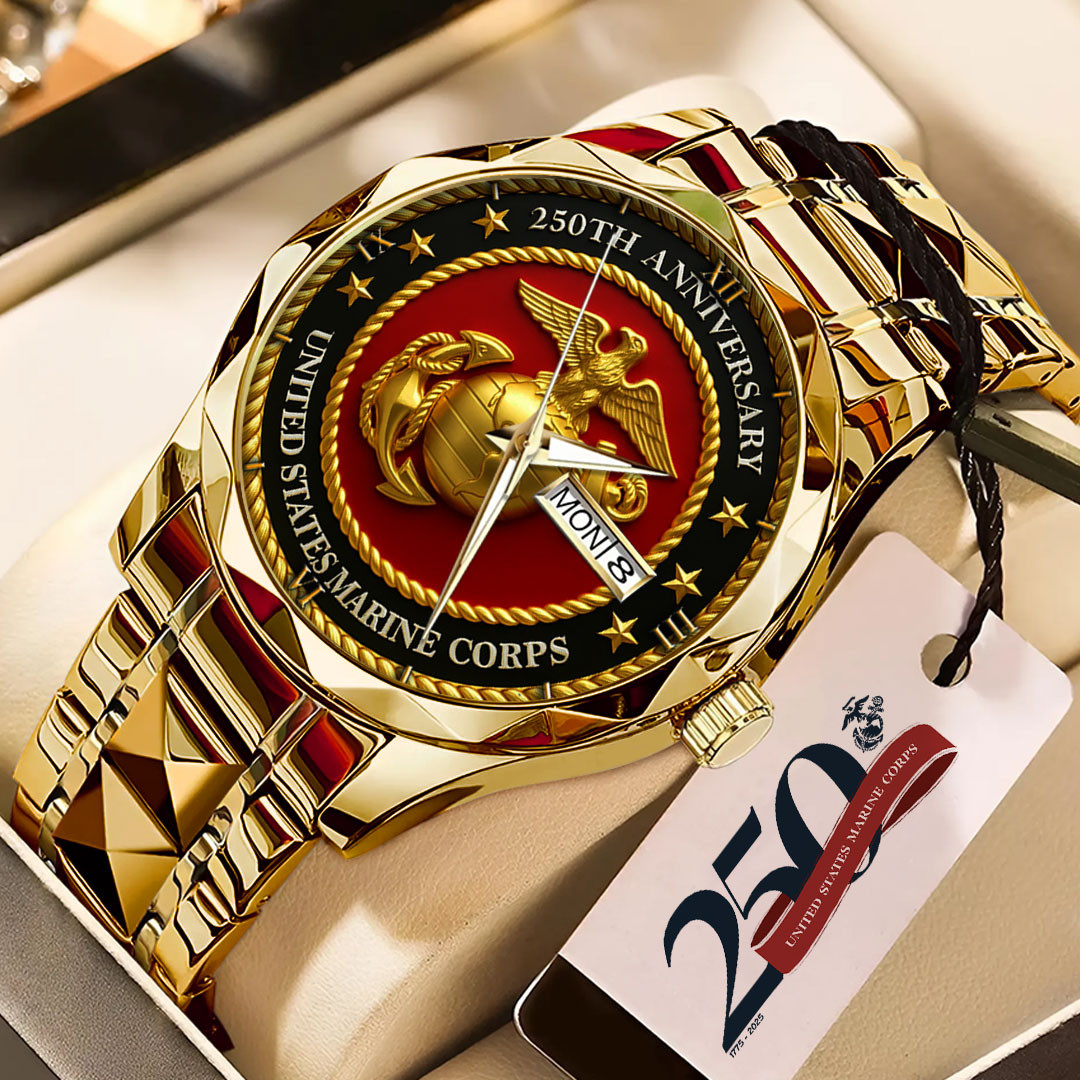 US Marine Corps 250th Anniversary 2025 Watch Marines Watch Christmas Gift Ideas