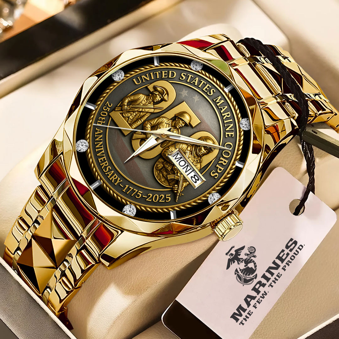 US Marine Corps 250th Anniversary 2025 Watch The Few The Proud USMC Gifts For Him