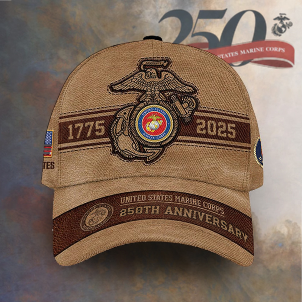 US Marine Corps 250th Anniversary Hat 1775 2025 Marines Baseball Cap Gift For Him