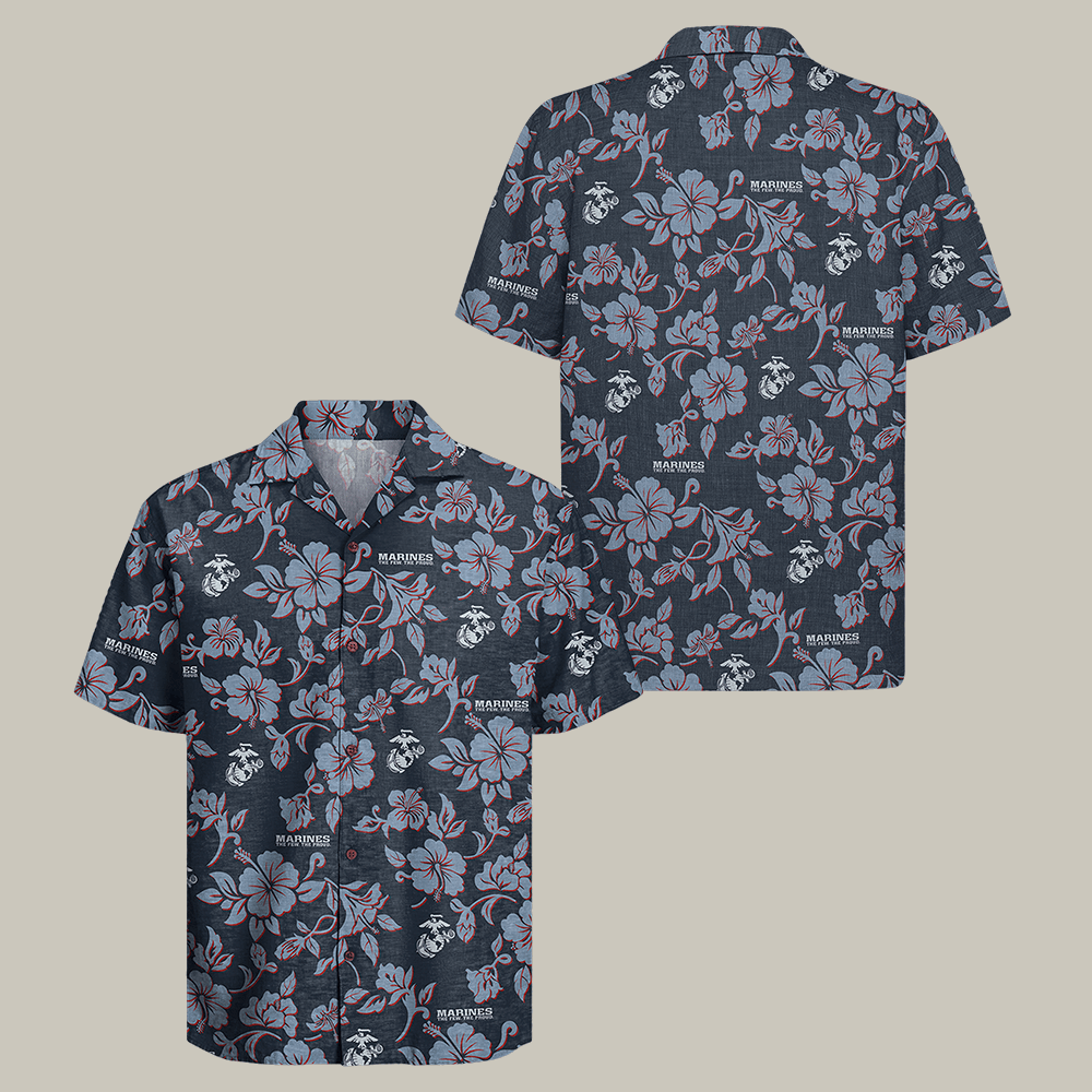 US Marine Corps 250th Anniversary Hawaiian Shirt Marine Corps Shirt Best Gift For Him