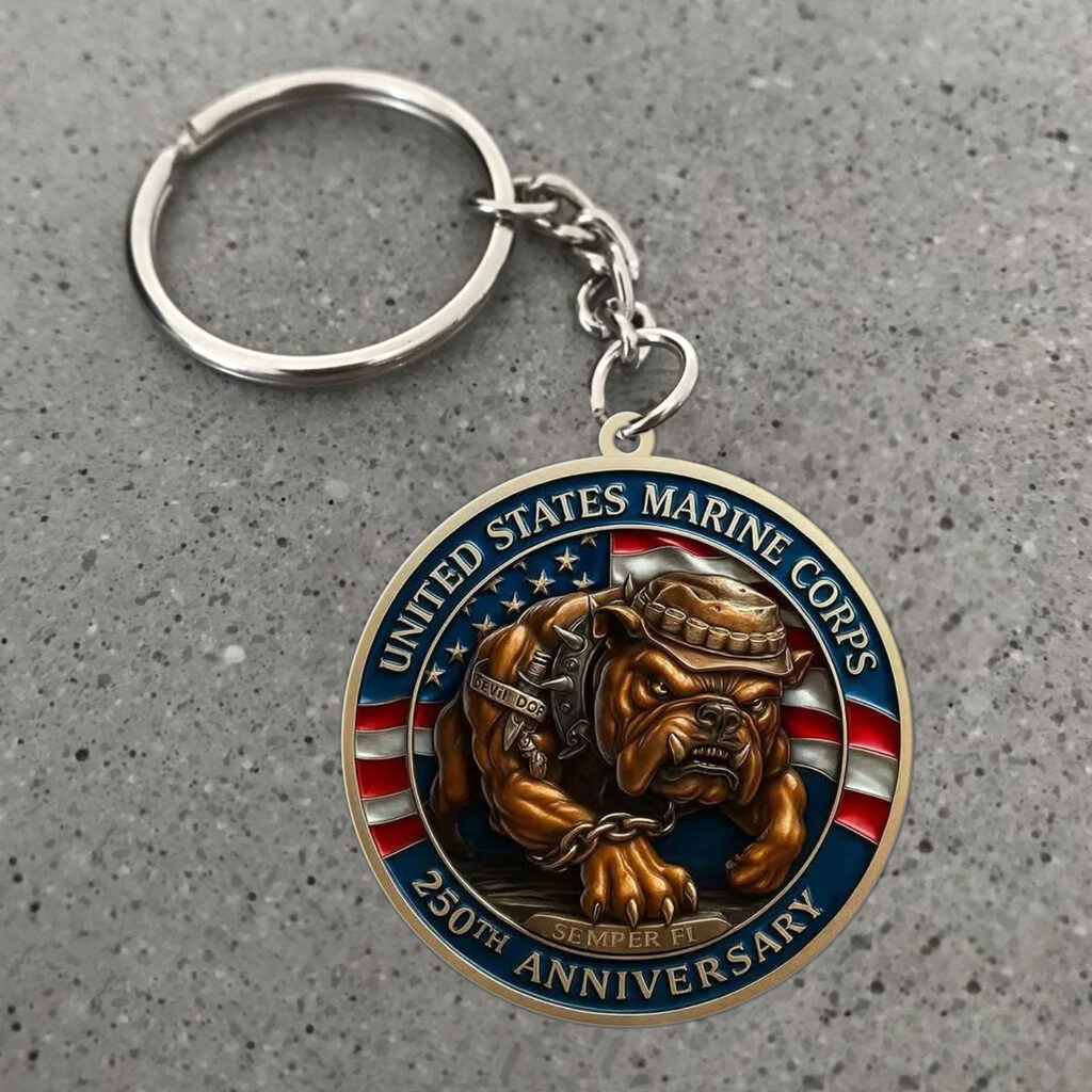 US Marine Corps 250th Anniversary Keychain Great Gifts For Veterans