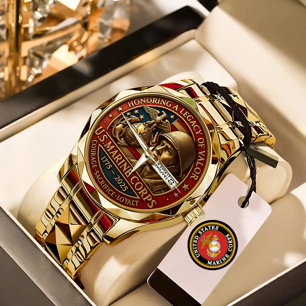 US Marine Corps 250th Anniversary Watch Honoring A Legacy Of Valor USMC Merch Gifts
