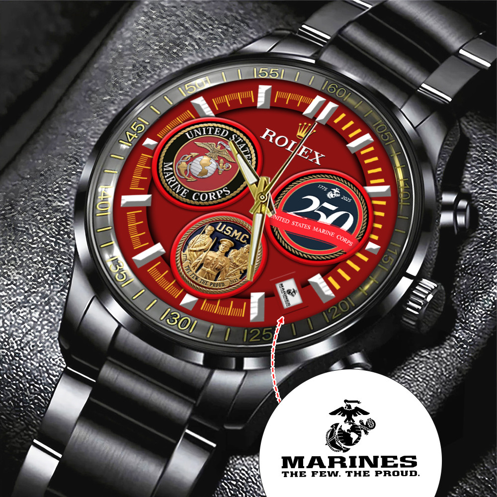 US Marine Corps 250Th Anniversary Watch The Few The Proud Marines Watch Gifts For Him