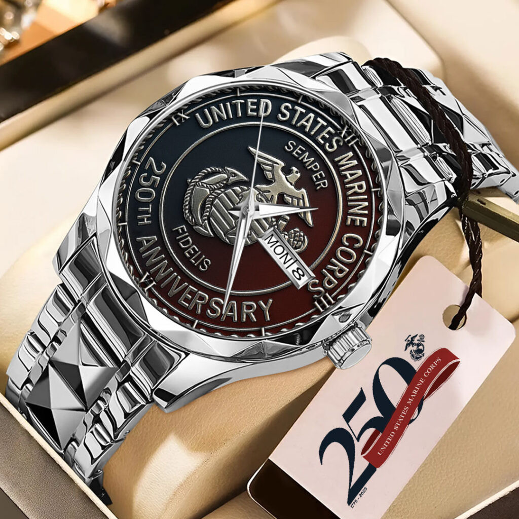 US Marine Corps 250th Anniversary Watch USMC Merch Christmas Gift Ideas For Dad