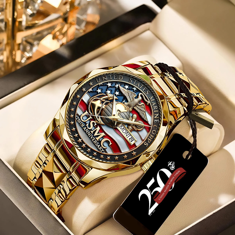 US Marine Corps 250th Anniversary Watch USMC Merch Christmas Gifts For Husband