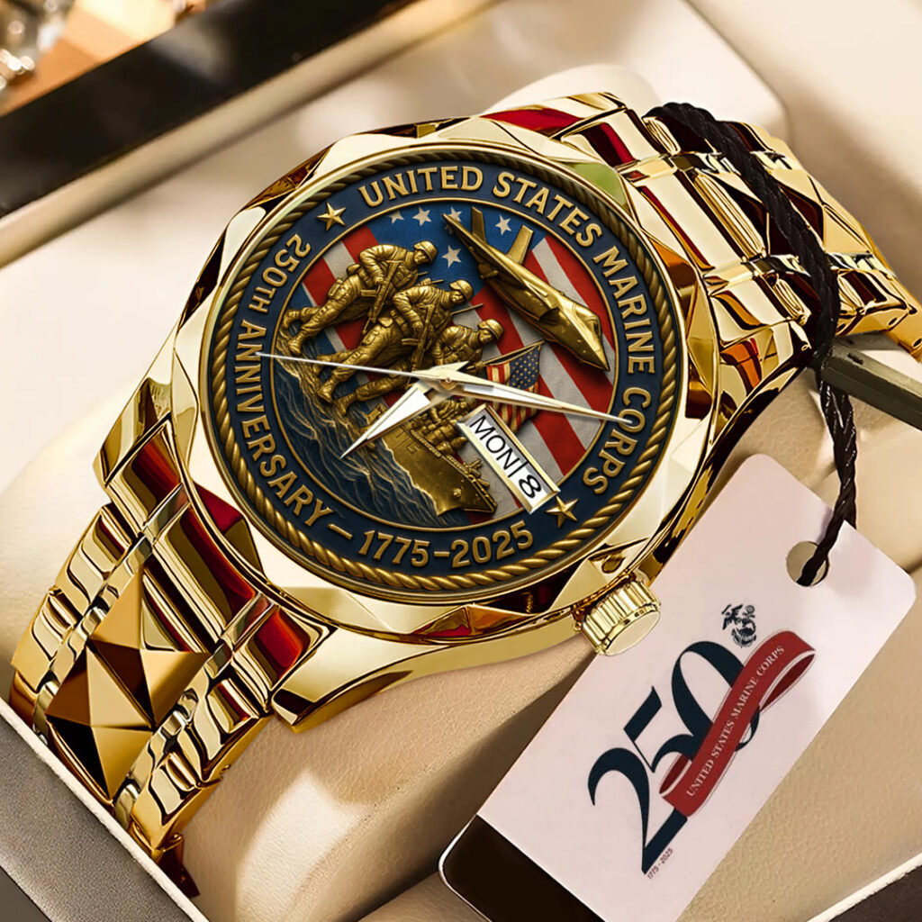 US Marine Corps 250th Anniversary Watch USMC Watch Gifts For Retired Marines