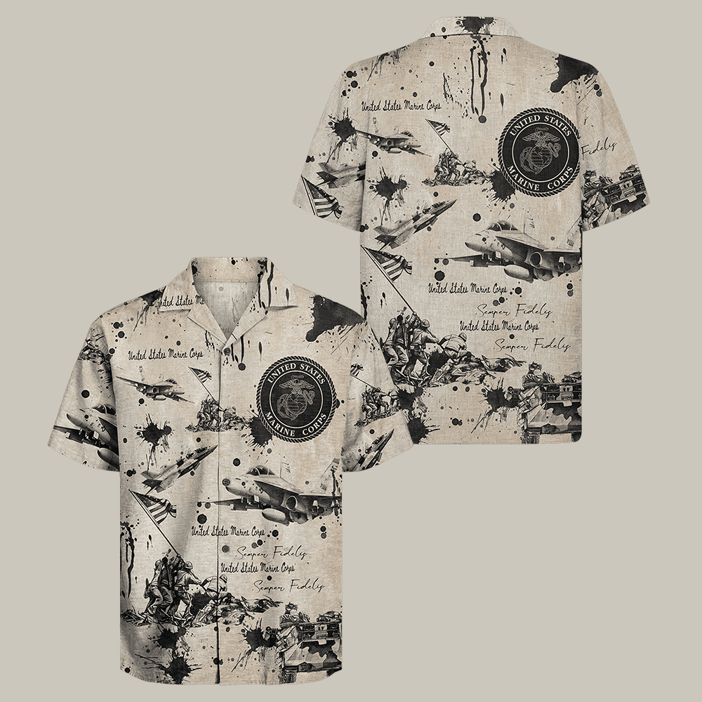 US Marine Corps 250th Years Of Service Hawaiian Shirt Marines Veteran Clothes Gift For Enthusiast
