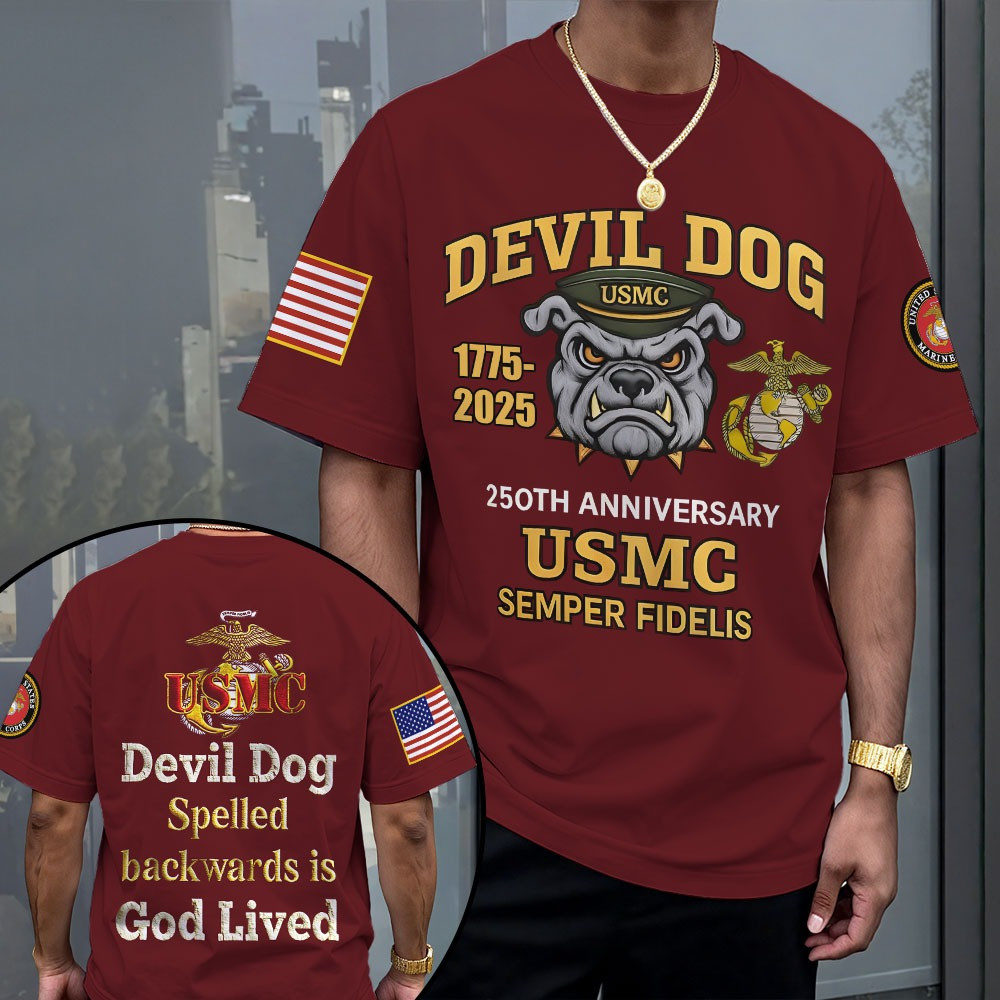 US Marine Corps 3D T-Shirt Birthday Gifts For Patriotic Lovers