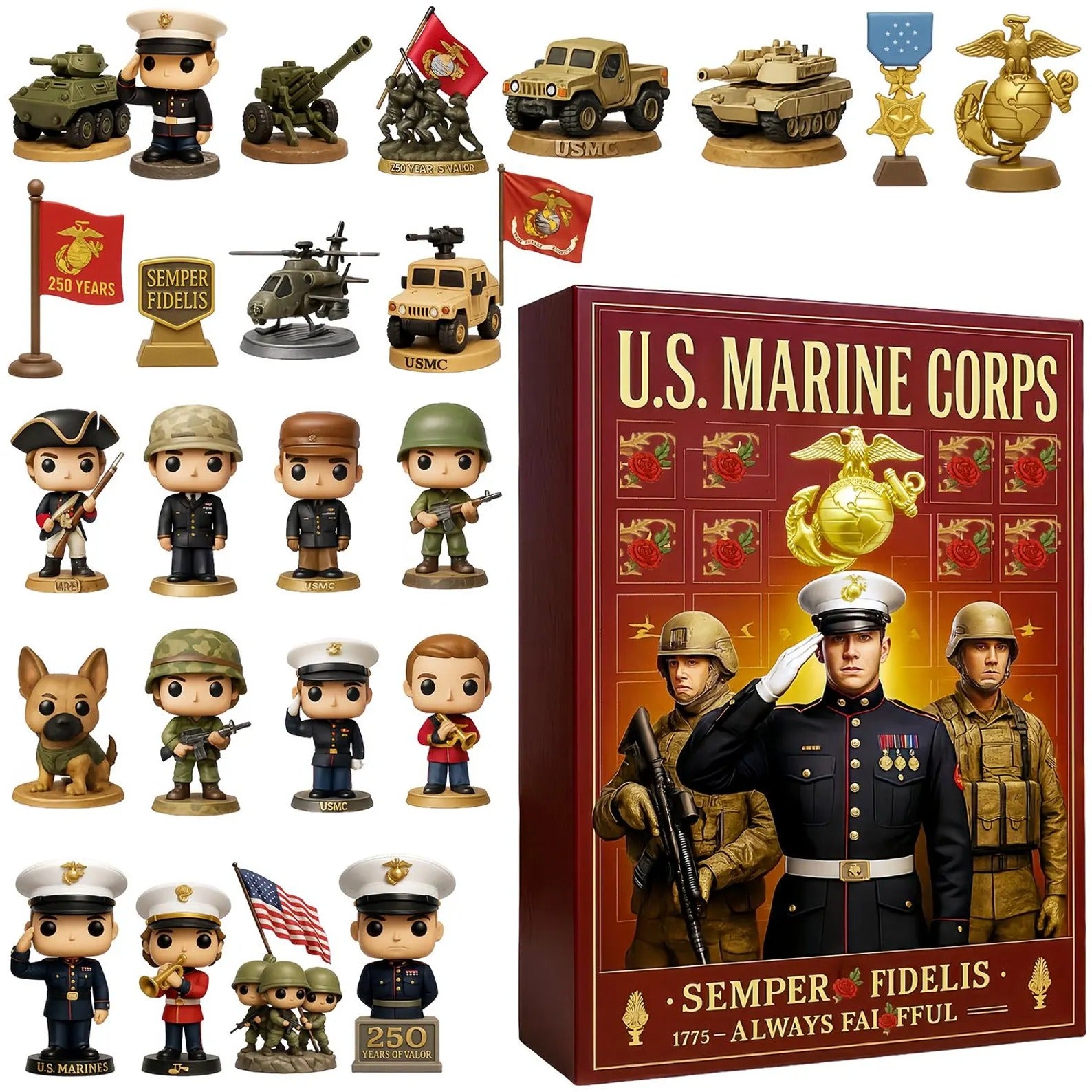 Us Marine Corps Advent Calendar Christmas Countdown Calendar Home Decor Marines Xmas Gifts