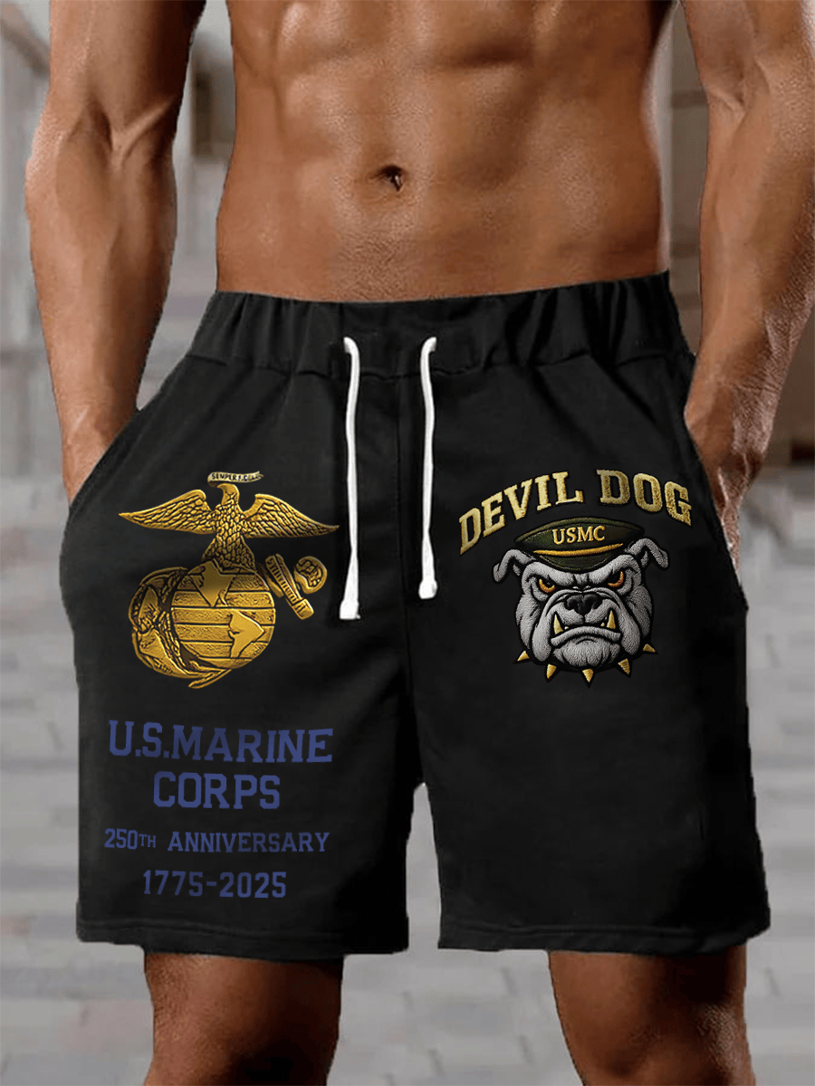 US Marine Corps Devil Dog 250th Anniversary Shorts Gifts For Marine Corps