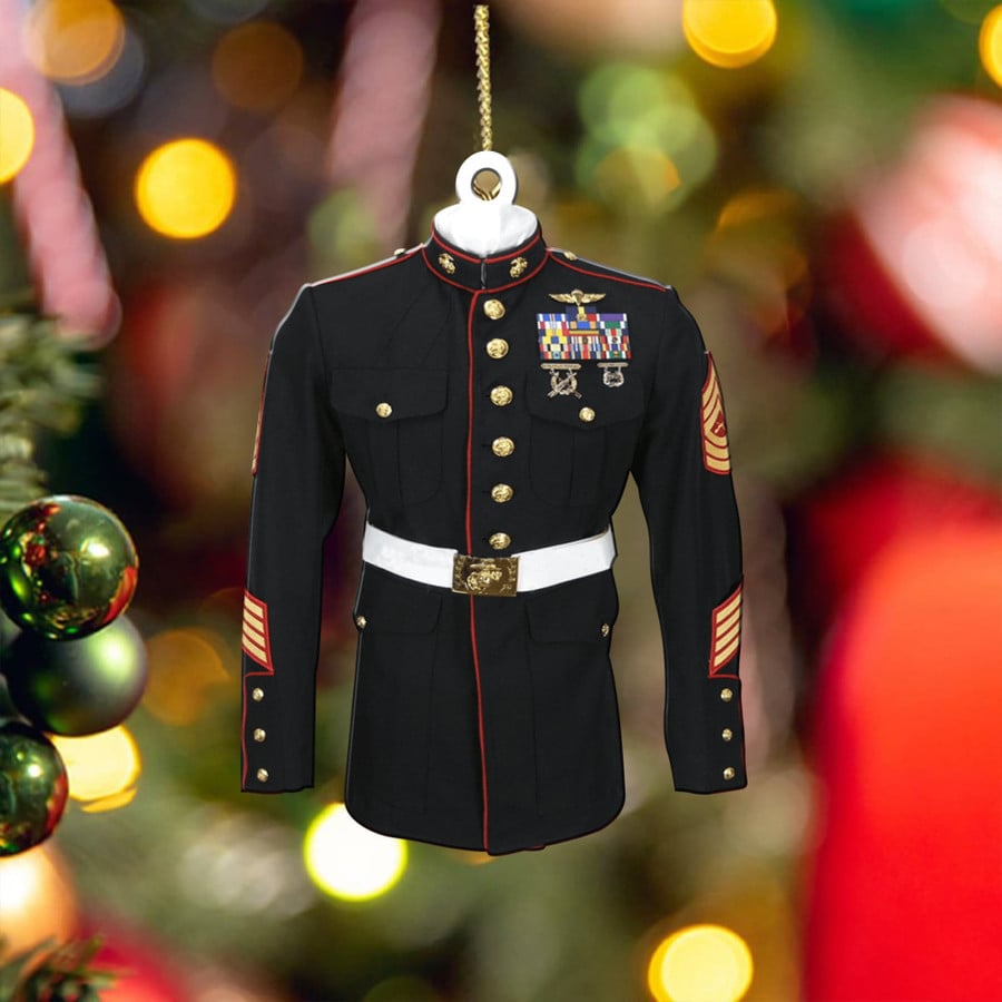US Marine Corps Dress Blues Uniform Christmas Ornament Winter Decor Marines Christmas Gifts
