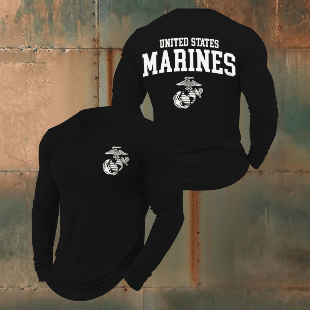 US Marine Corps Long Sleeve Shirt Usmc Apparel Marine Corp Birthday Gifts