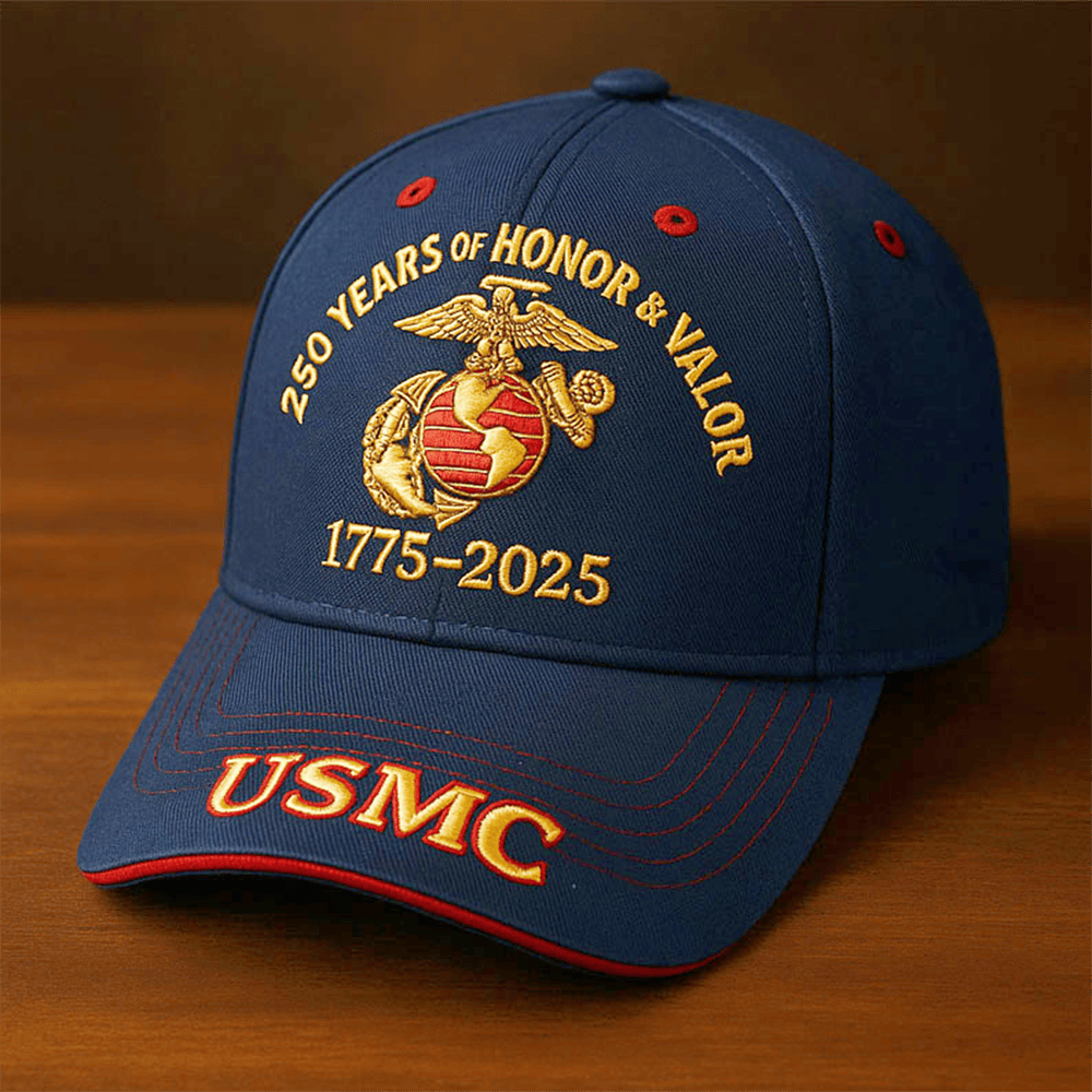 US Marines 250 Years Of Honor And Valor 1775 2025 Hat Usmc Baseball Cap Patriotic Gifts