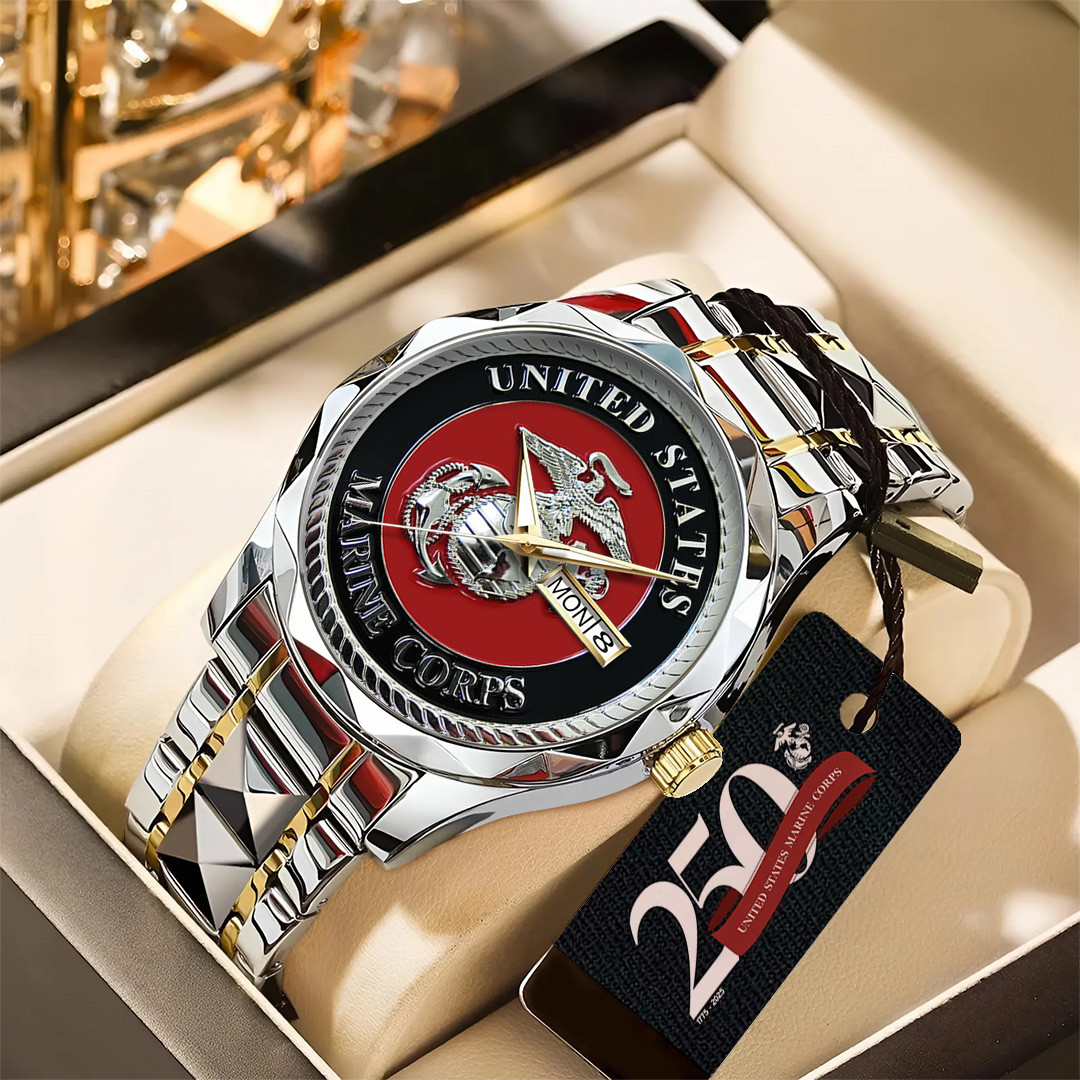 US Marines 250 Years Of Valor 1775 2025 Watch Stylish Watch Unique Marine Corps Gifts