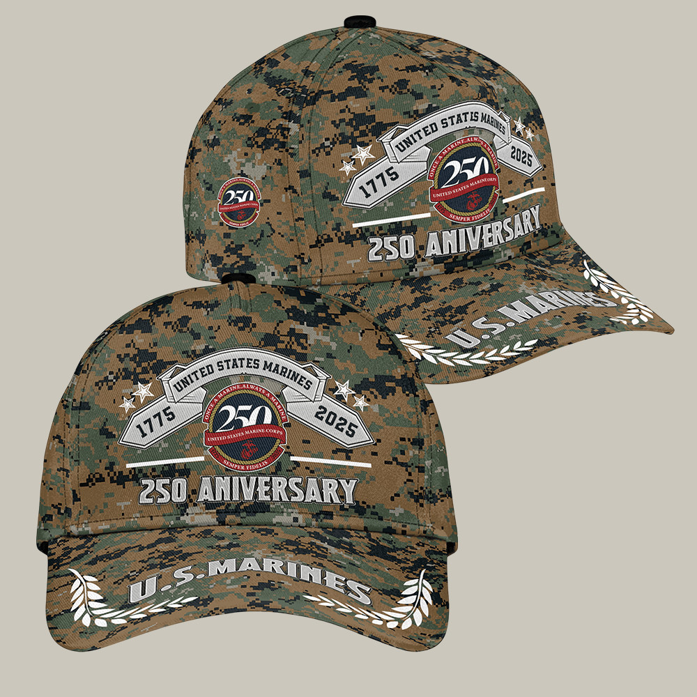 US Marines 250Th Anniversary Camo Hat 1775 2025 Marines Baseball Cap Best Gift Ideas