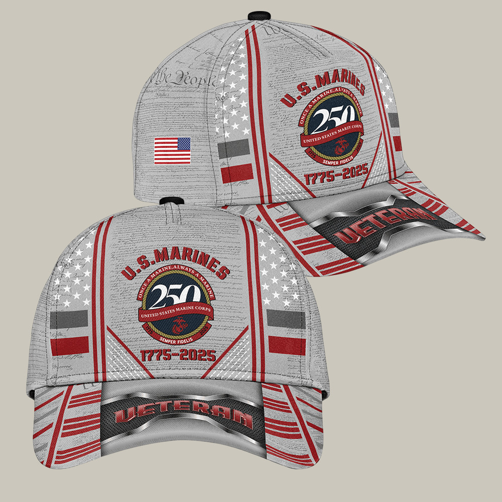 US Marines 250Th Anniversary Hat Marines Veteran Baseball Cap Present For Him