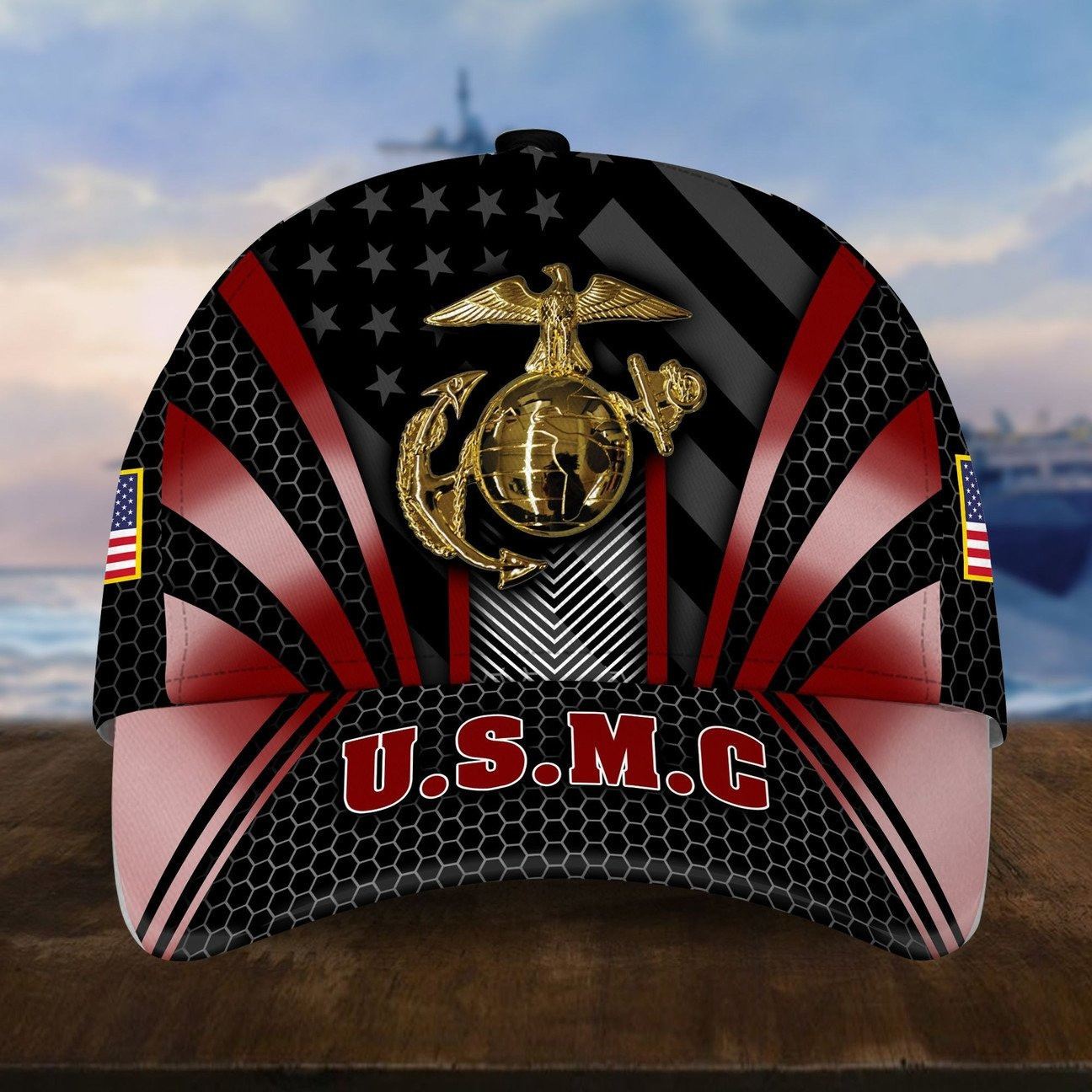 US Marines Baseball Cap with Star Gift for Patriots Army on Veterans Day