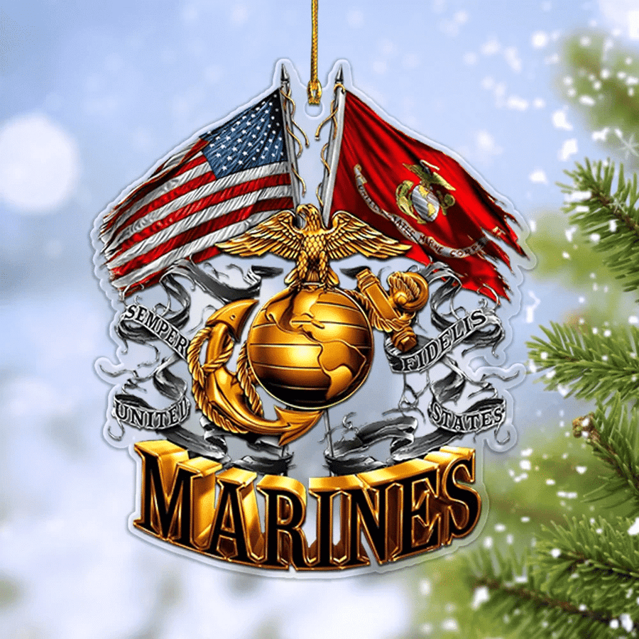 US Marines Christmas Ornament Xmas Tree Decor Christmas Decor Xmas Gifts For Marine Veterans