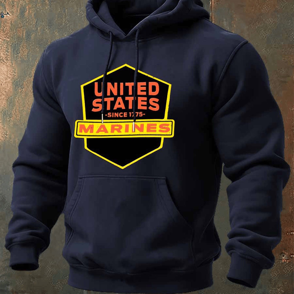 US Marines Hoodie United States Marines Since 1775 Usmc Apparel Marine Retirement Gifts