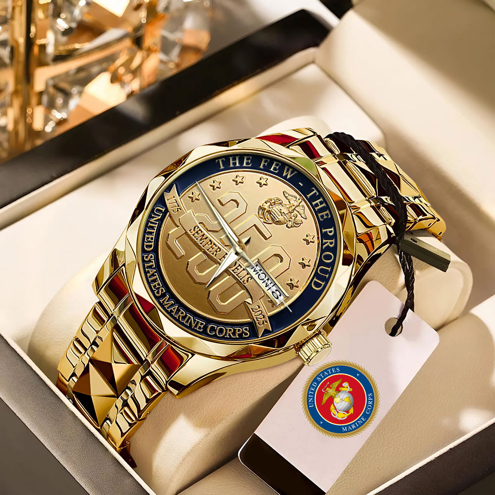 US Marines Veteran 250Th Anniversary Quartz Watch Semper Fidelis Trendy Watches For Men