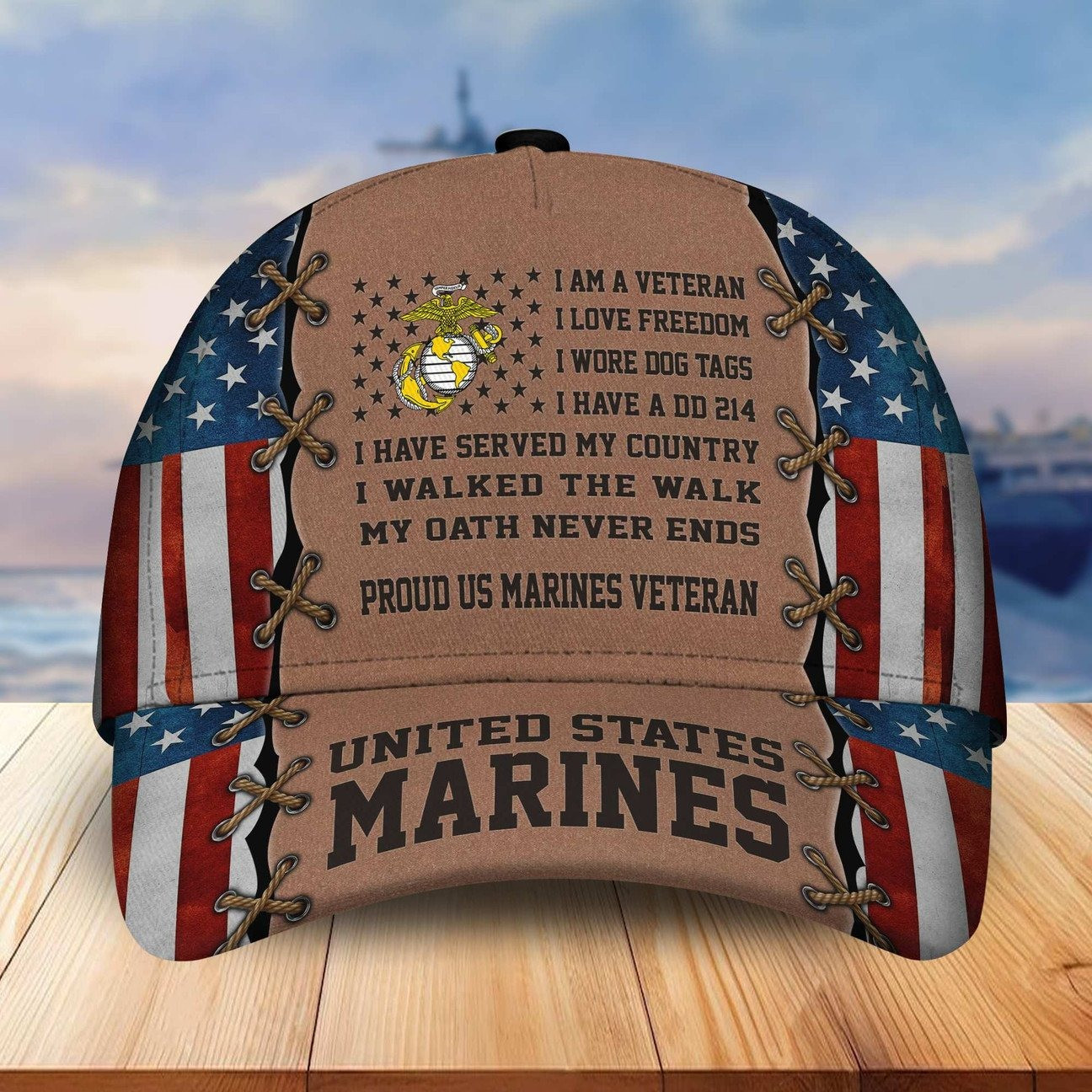 US Marines Veteran Freedom Baseball Cap, Gift For Proud Army on Veterans Day