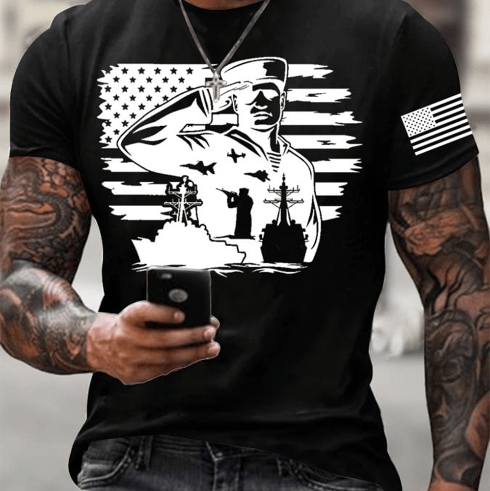 US Marines Veteran T-Shirt American Flag Patriotic Shirt Unique Marine Corps Gifts