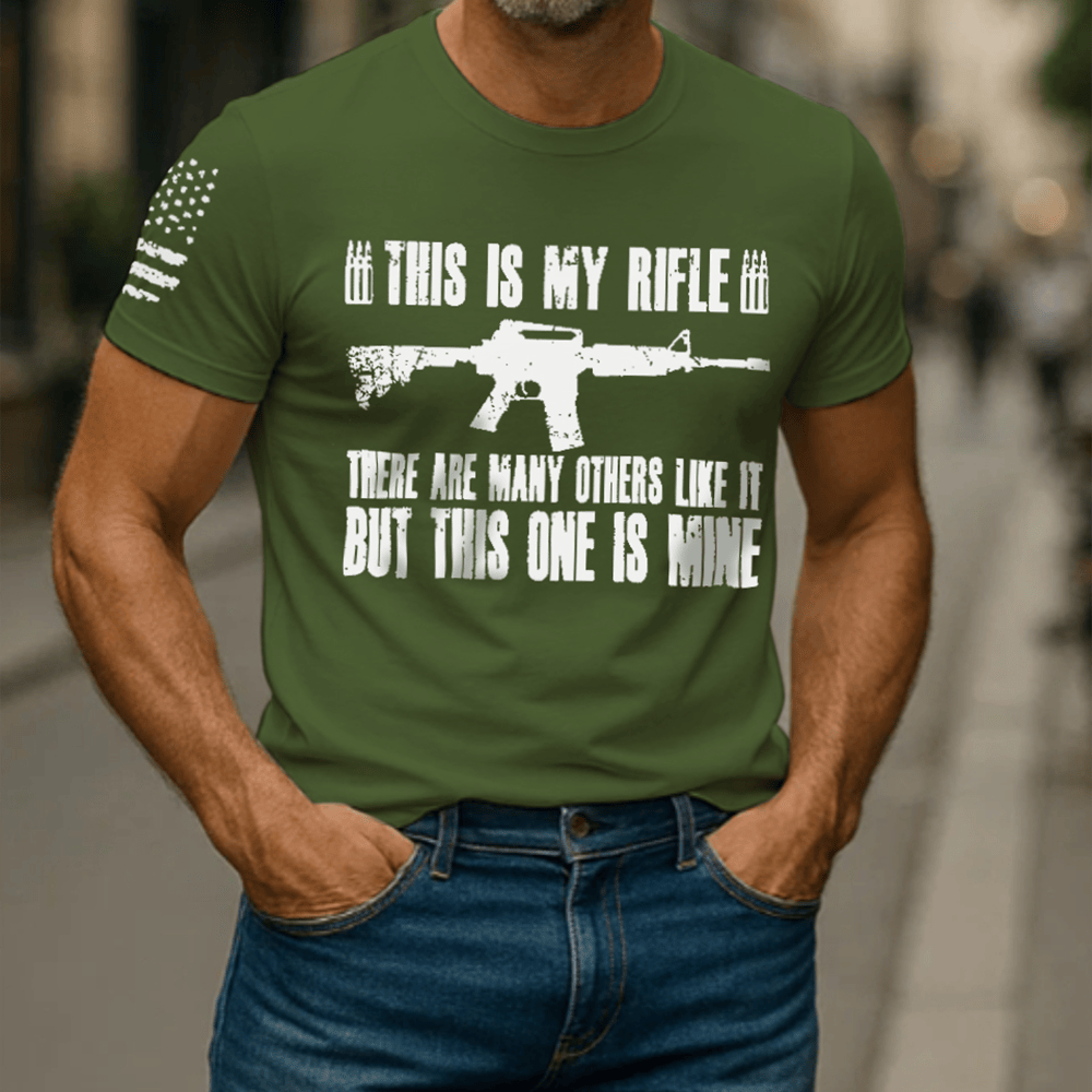 US Marines Veteran This Is My Rifle T-Shirt But This One Is Mine Patriotic Shirt