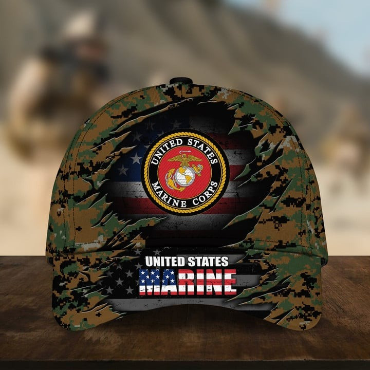 US Military Service Marines Cap Best Gift For Friends and Husband and Dad on Veterans Day