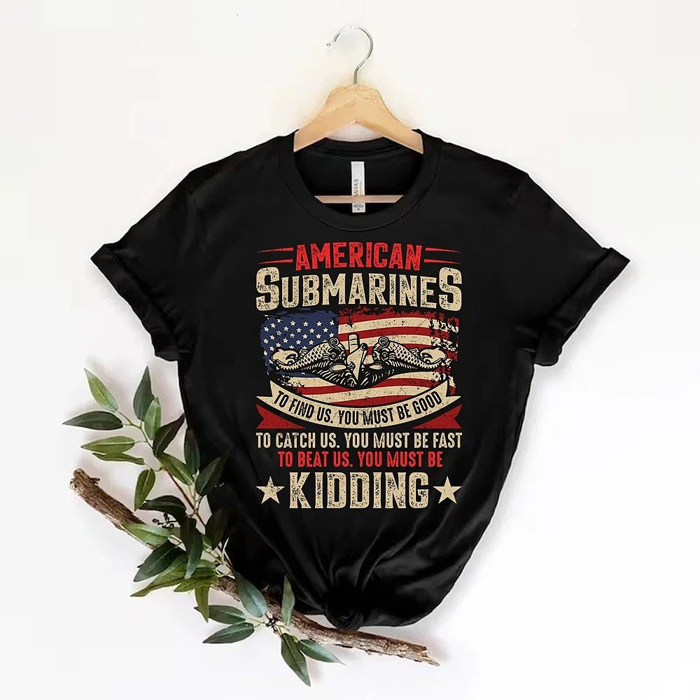 US Military Submarine Shirt Patriotic Tees Gifts For Submariner Veterans