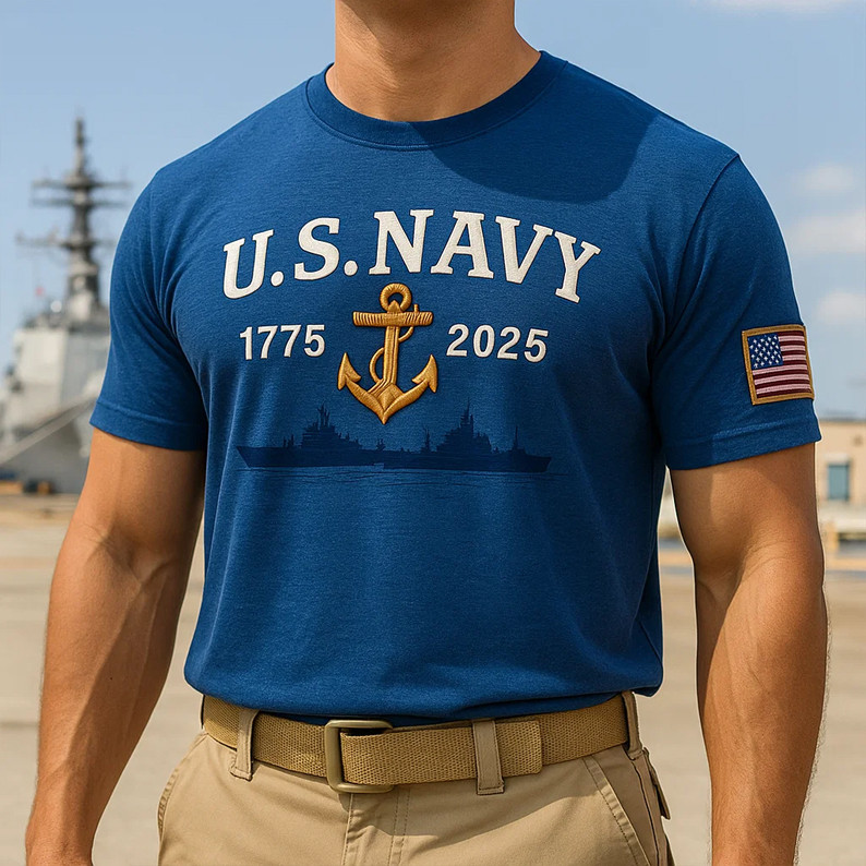 US Navy 1775 2025 T-Shirt 250th Anniversary USN Shirt Gifts For Brother