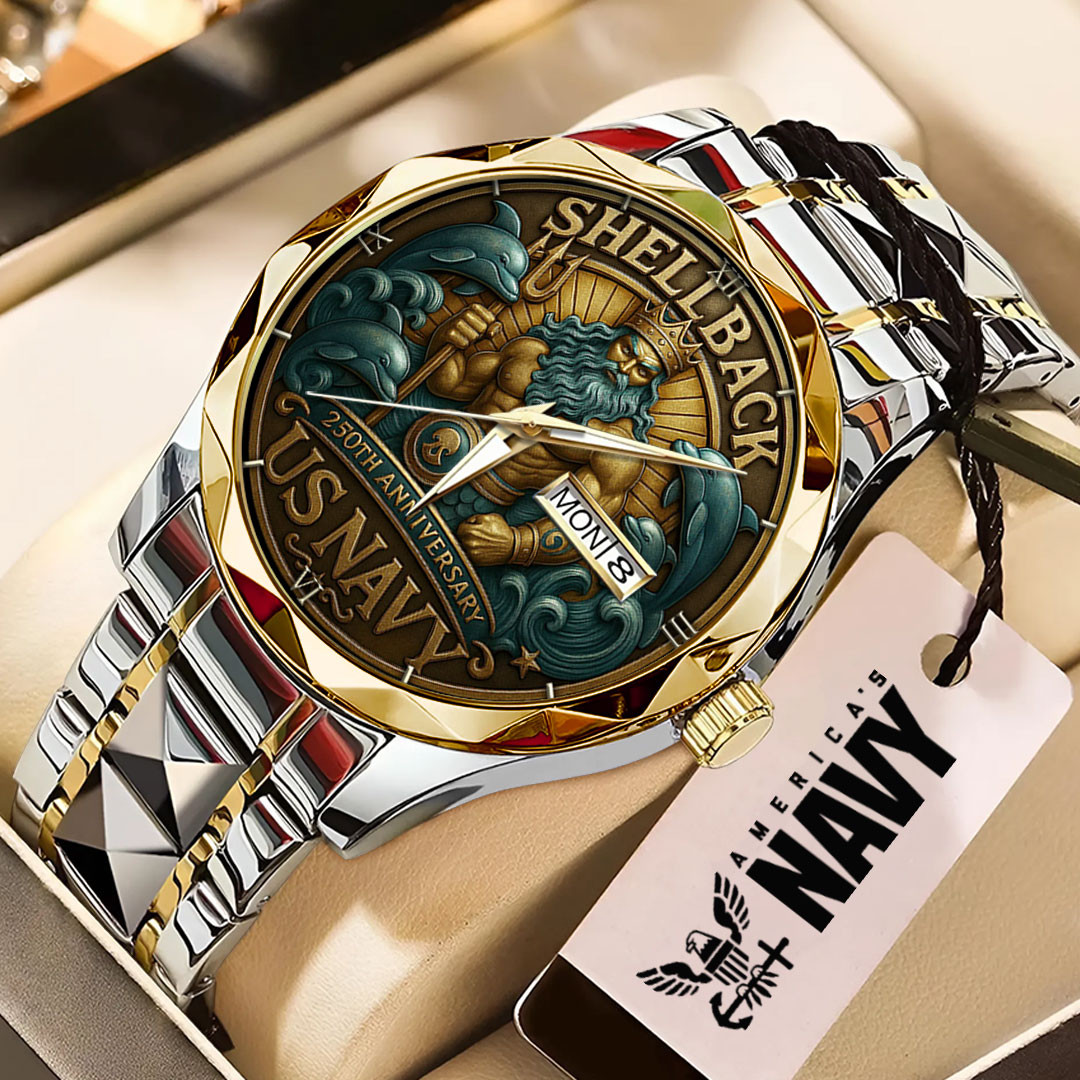 US Navy 250th Anniversary 1775 2025 Watch Navy Shellback Watch Gifts For Boyfriend