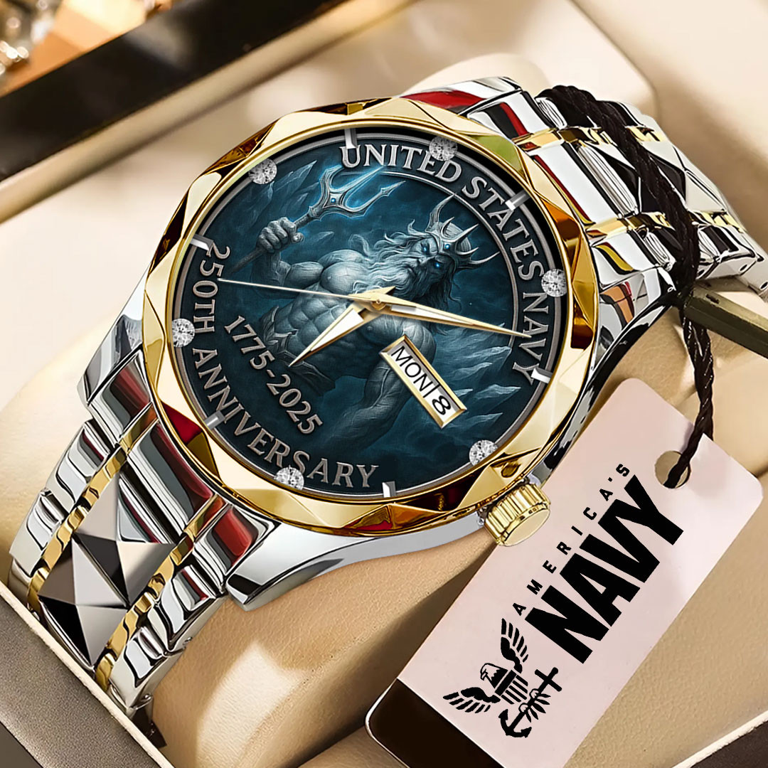US Navy 250th Anniversary 1775 2025 Watch Shellback Navy Watch Gifts For Dad