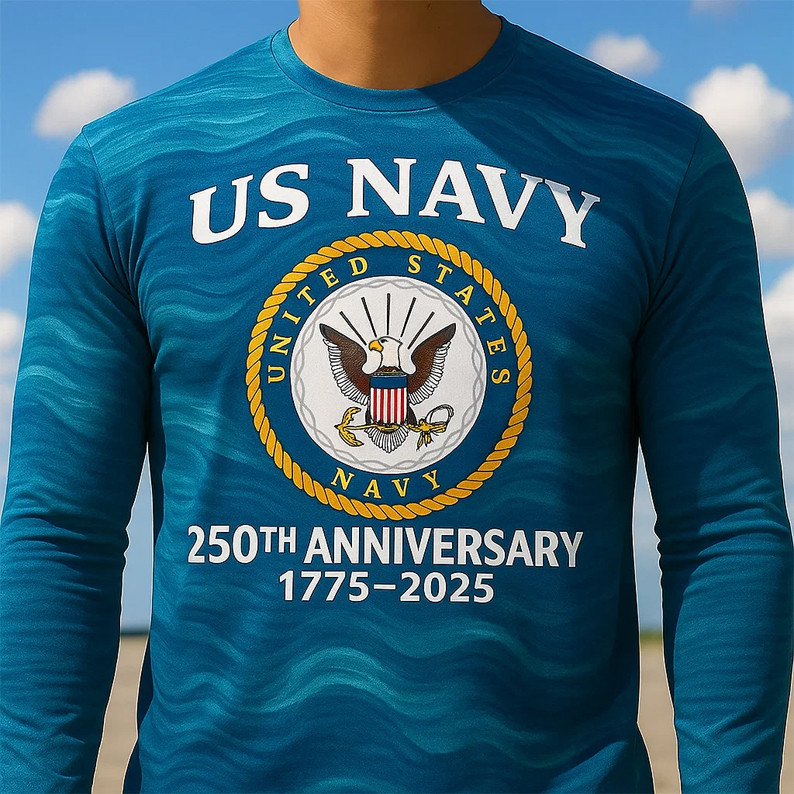 US Navy 250th Anniversary Long Sleeve T-Shirt USN Merch Gifts For Patriots