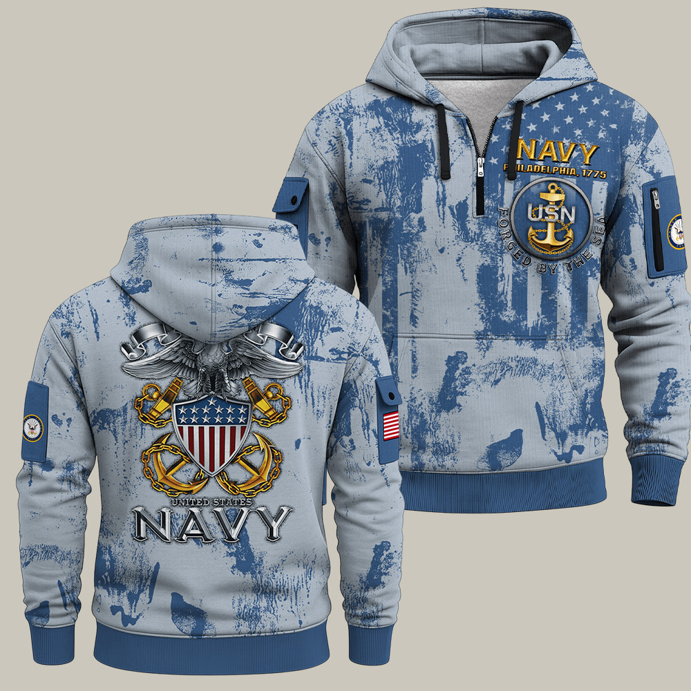 US Navy 250Th Anniversary Quarter Zip Hoodie Our History Started Before Our Nation Navy Gifts