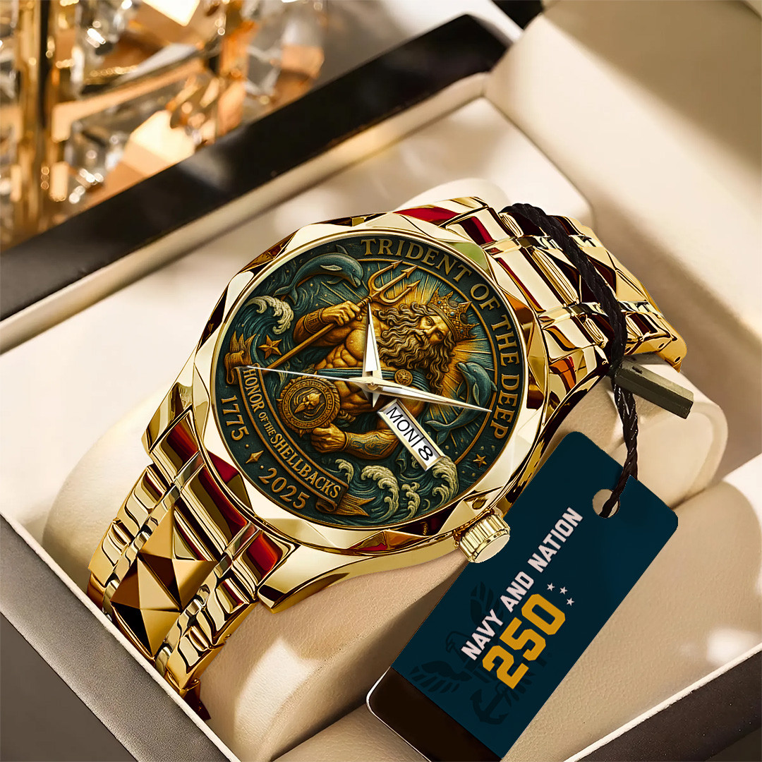 US Navy 250th Anniversary Watch Honor Of The Shellbacks Navy Watch Gift Ideas