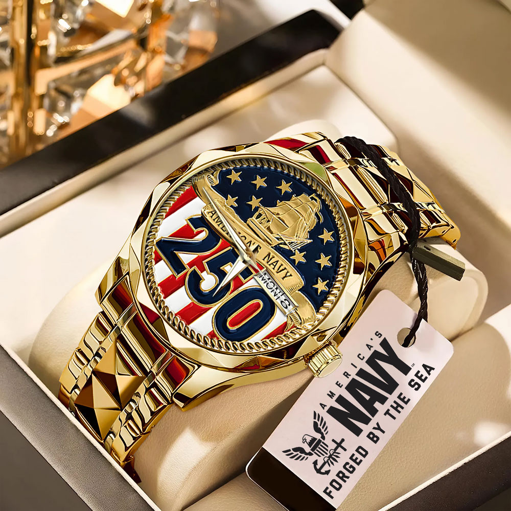 US Navy 250th Anniversary Watch US Navy Veteran Watch Best Christmas Gifts For Dad