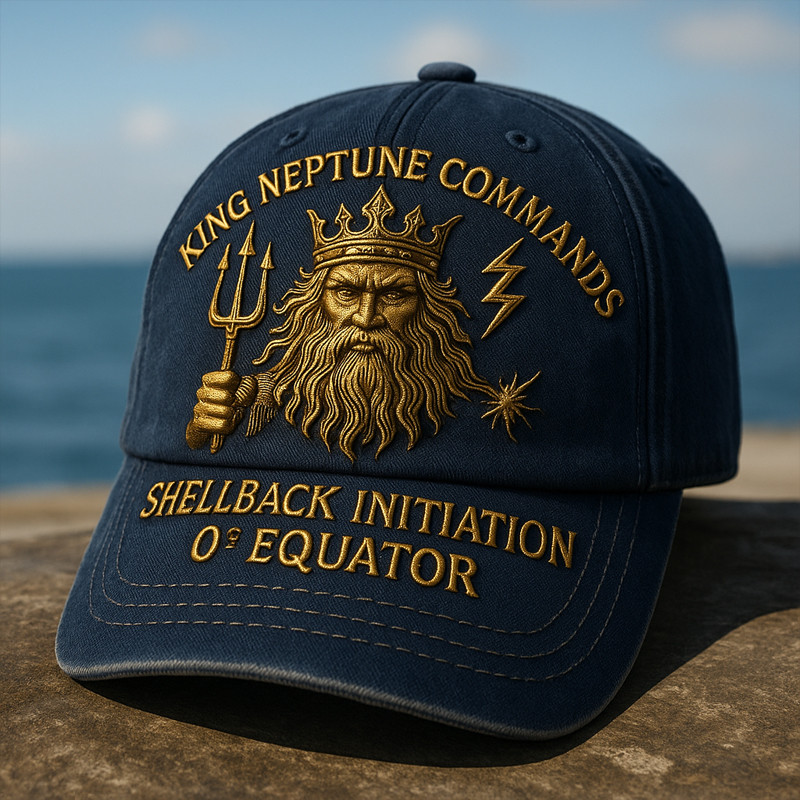 US Navy 250th Hat King Neptune Commands Navy Baseball Cap Unique Veteran Gift Ideas