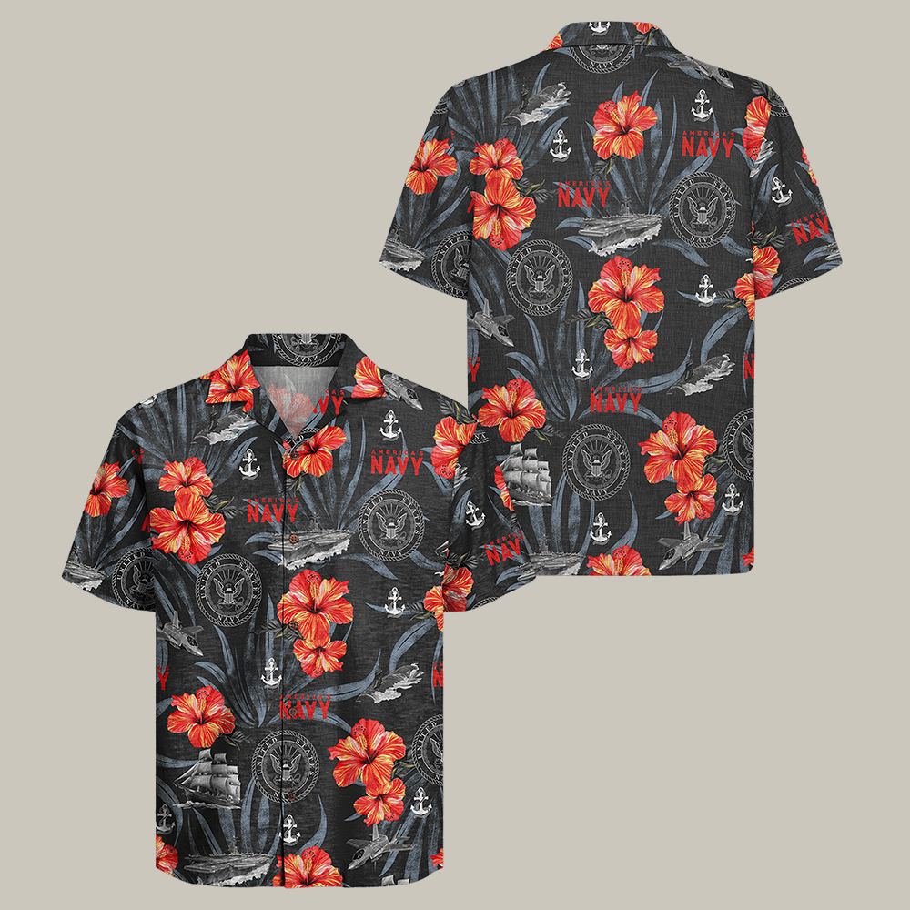 US Navy 250th Years Of Service Hawaiian Shirt Forged By The Sea Navy Veteran Clothes