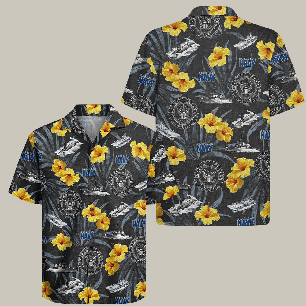 Us Navy 250th Years Of Service Hawaiian Shirt Military Clothing Navy Gifts For Dad