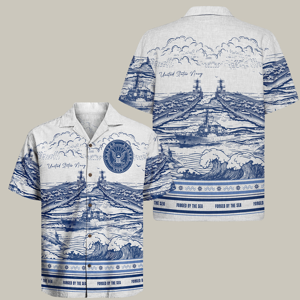 Us Navy 250th Years Of Service Hawaiian Shirt Military Clothing Navy Going Away Gifts