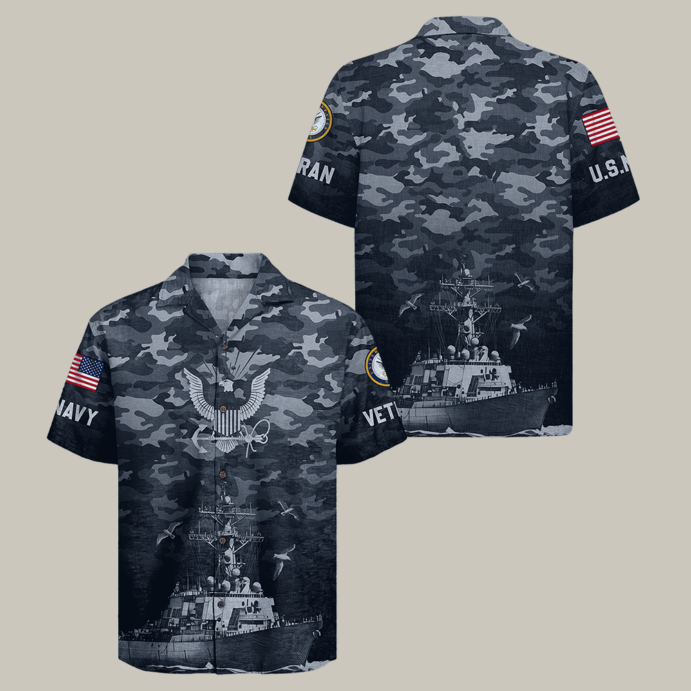 US Navy 250th Years Of Service Hawaiian Shirt Navy Veteran Clothes Gift For Husband