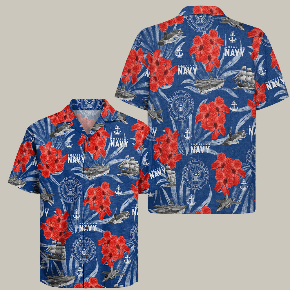 Us Navy 250th Years Of Service Hawaiian Shirt Veteran Apparel Gifts For Navy Sailors