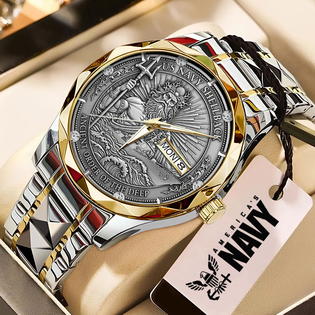 US Navy Alloy Luxury Quartz Watch Ancient Order Of The Deep Veteran Watch Navy Retirement Gifts